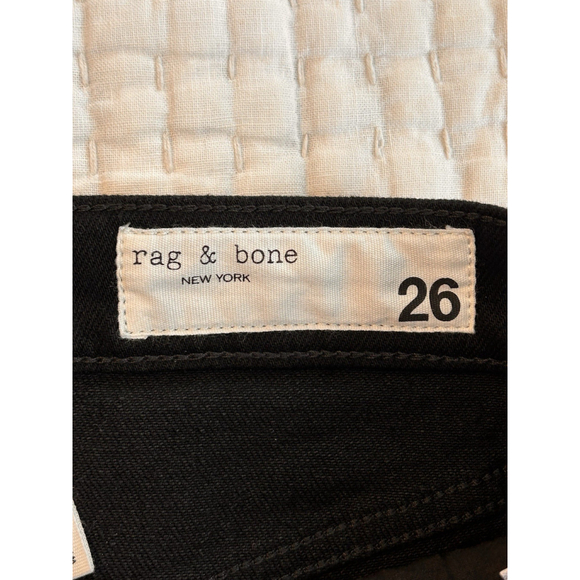 NWT Rag & Bone Wren High Rise Full Length Slim Jeans Womens Sz 26 Black Stretch - Picture 4 of 12